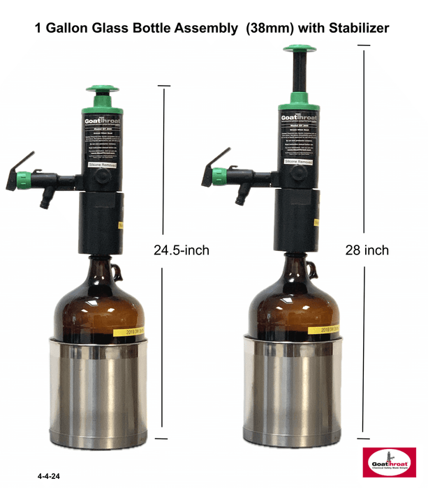 38mm 1 gallon bottle threaded EPDM adapter with Stabilizer