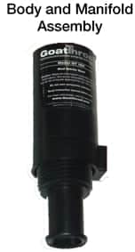GROUNDABLE EPDM/SANTOPRENE BODY AND MANIFOLD ASSEMBLY (parts 10 - 15)